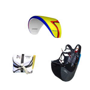 Pack complet de parapente Davinci - Voile, Sellette classique, Secours